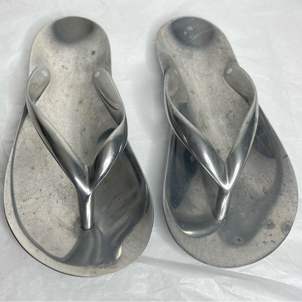 Aluminum Metal Decorative Flip Flop Serving Dishes Set